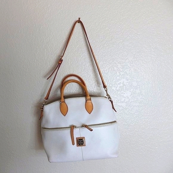Dooney and Bourke Dillen double pocket peddle leather satchel - Picture 1 of 11
